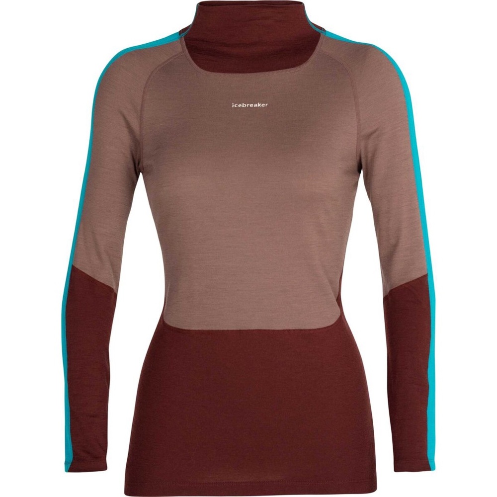 NWT Icebreaker Women's 200 Sonebula Long Sleeve High Neck Merino Wool Baselayer